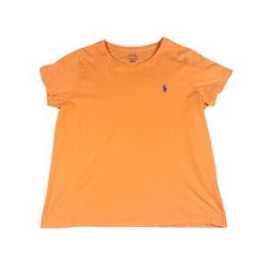 Polo Ralph Lauren Short Sleeve Shirt XL Crew Neck Creamsicle Cotton Polo Pony